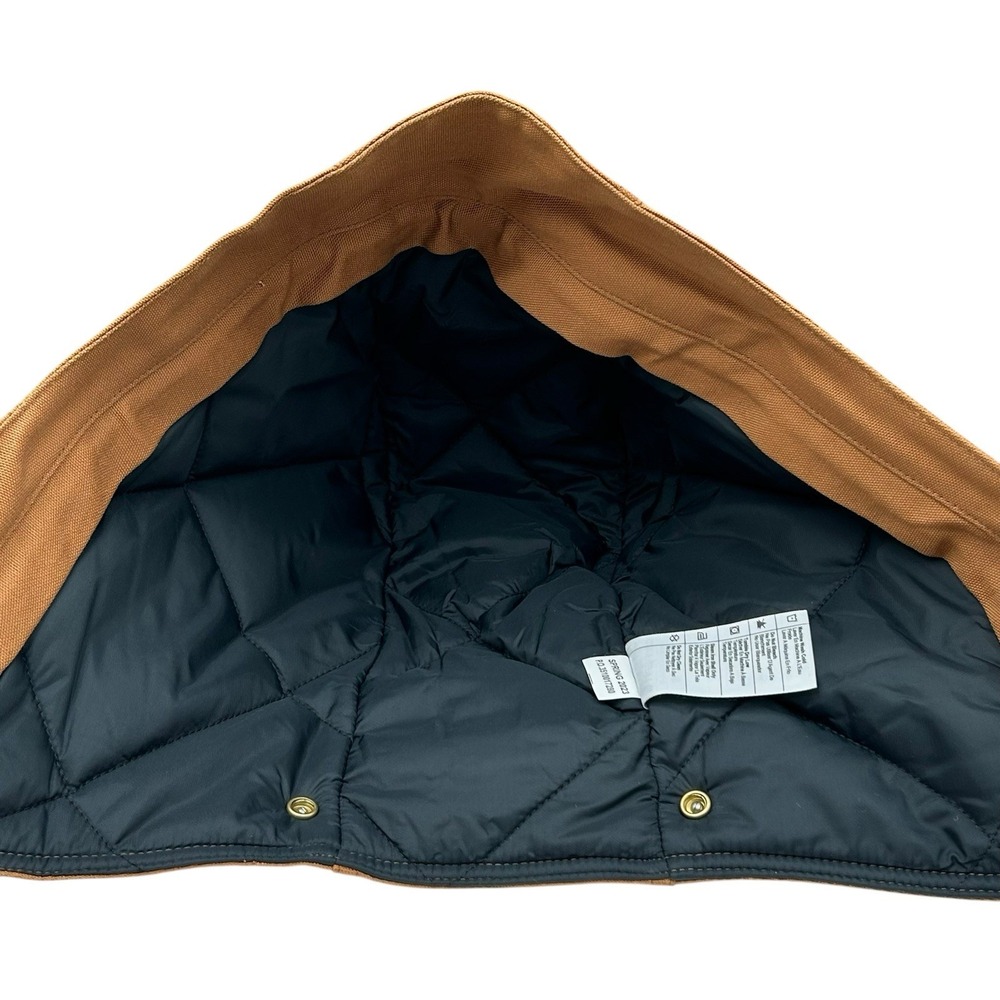 Carhartt Firm Duck Insulated Canvas Hood Sz 2X-5XL Brown Cotton Water-repellent - Picture 14 of 16